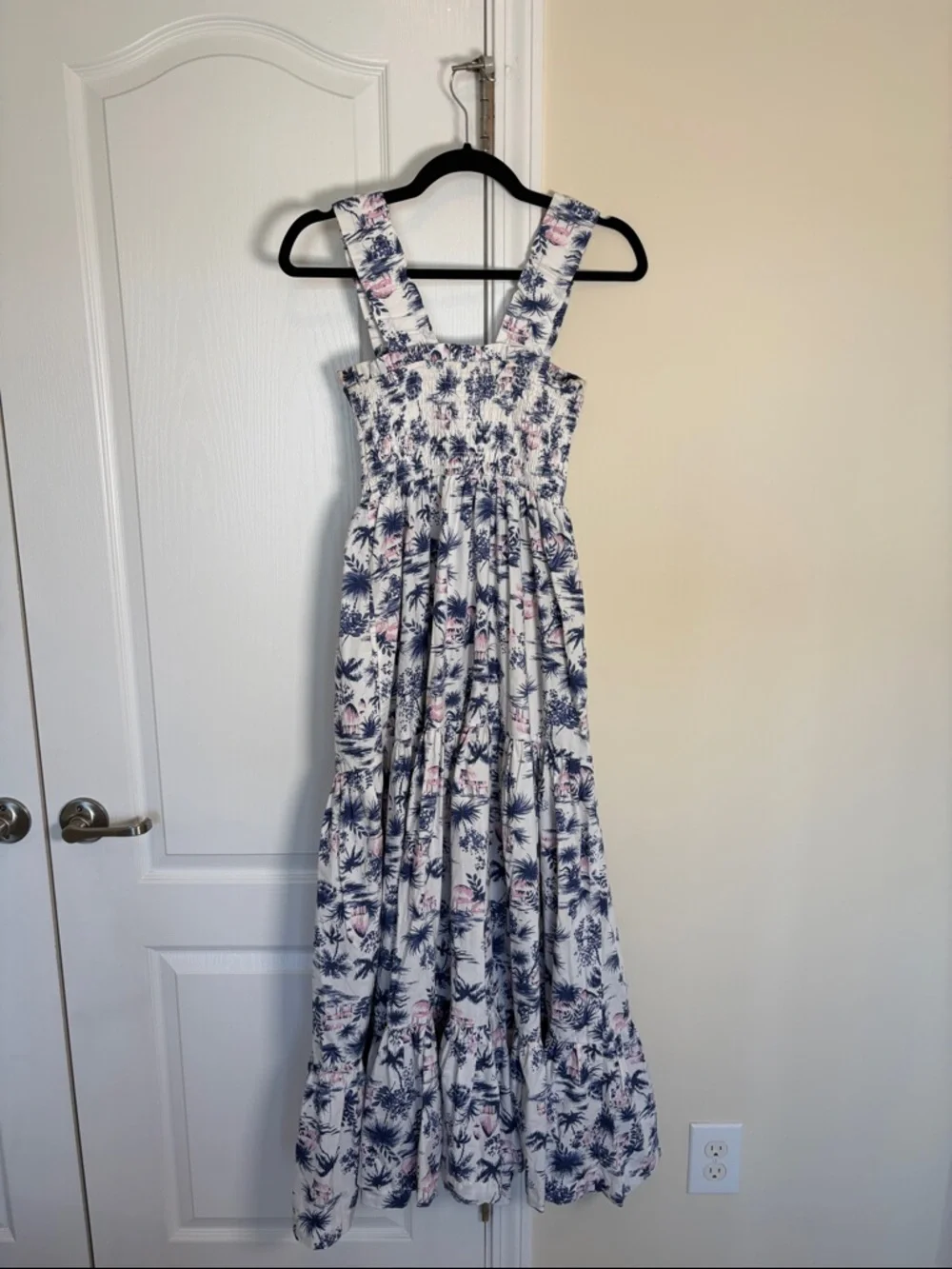 Abercrombie Smocked Bodice Easy Maxi Dress Sz S